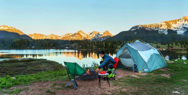 camping in mountain