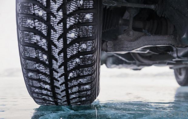 wheels with good traction in wet or icy conditions