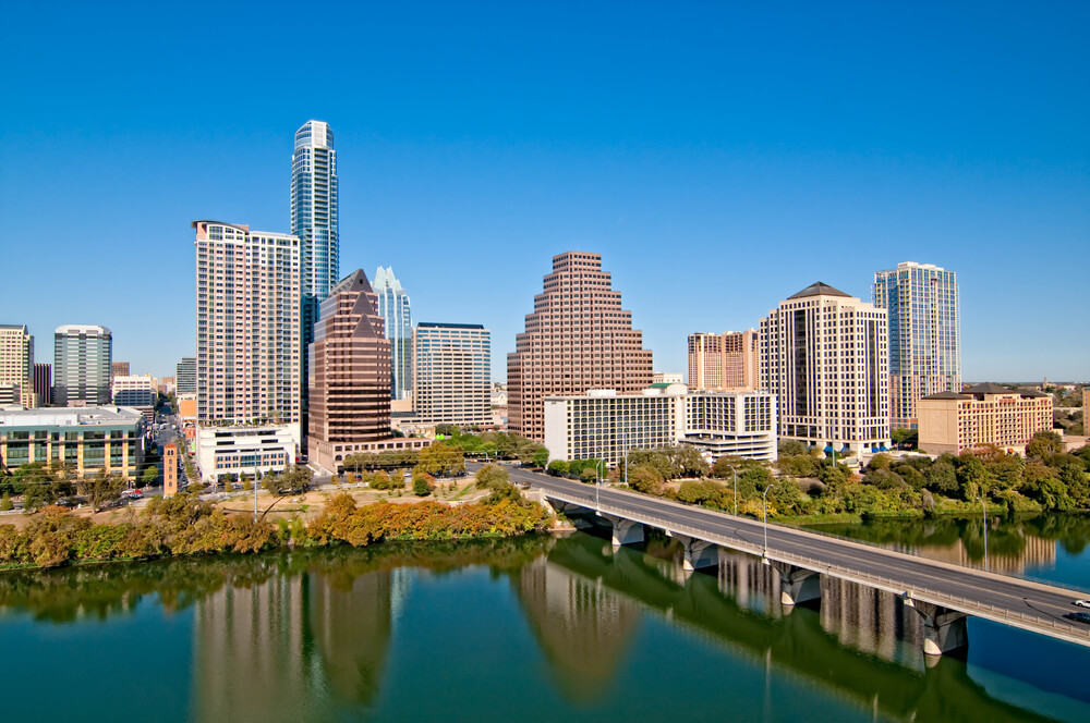Landscape of Austin, the state capital of Texas